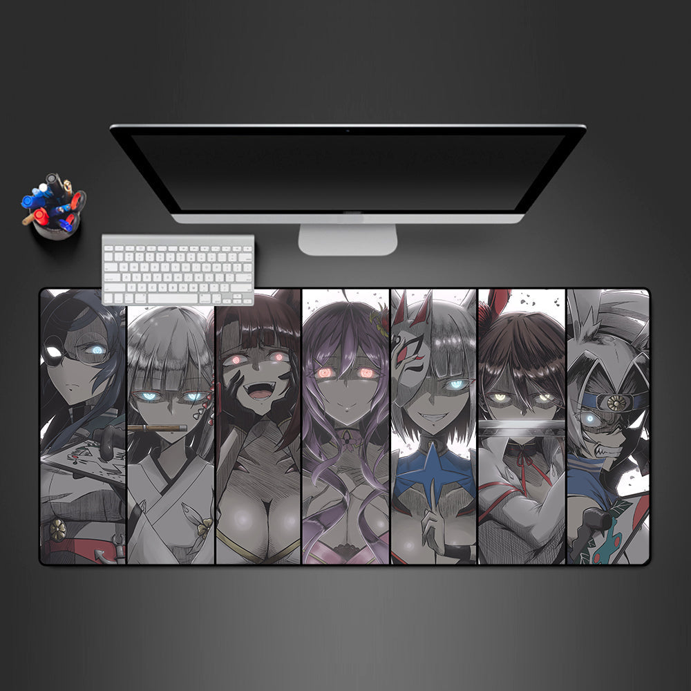 Morukai "Anime Girl Glowing Eyes' Azur Lane Gaming Mouse Pad