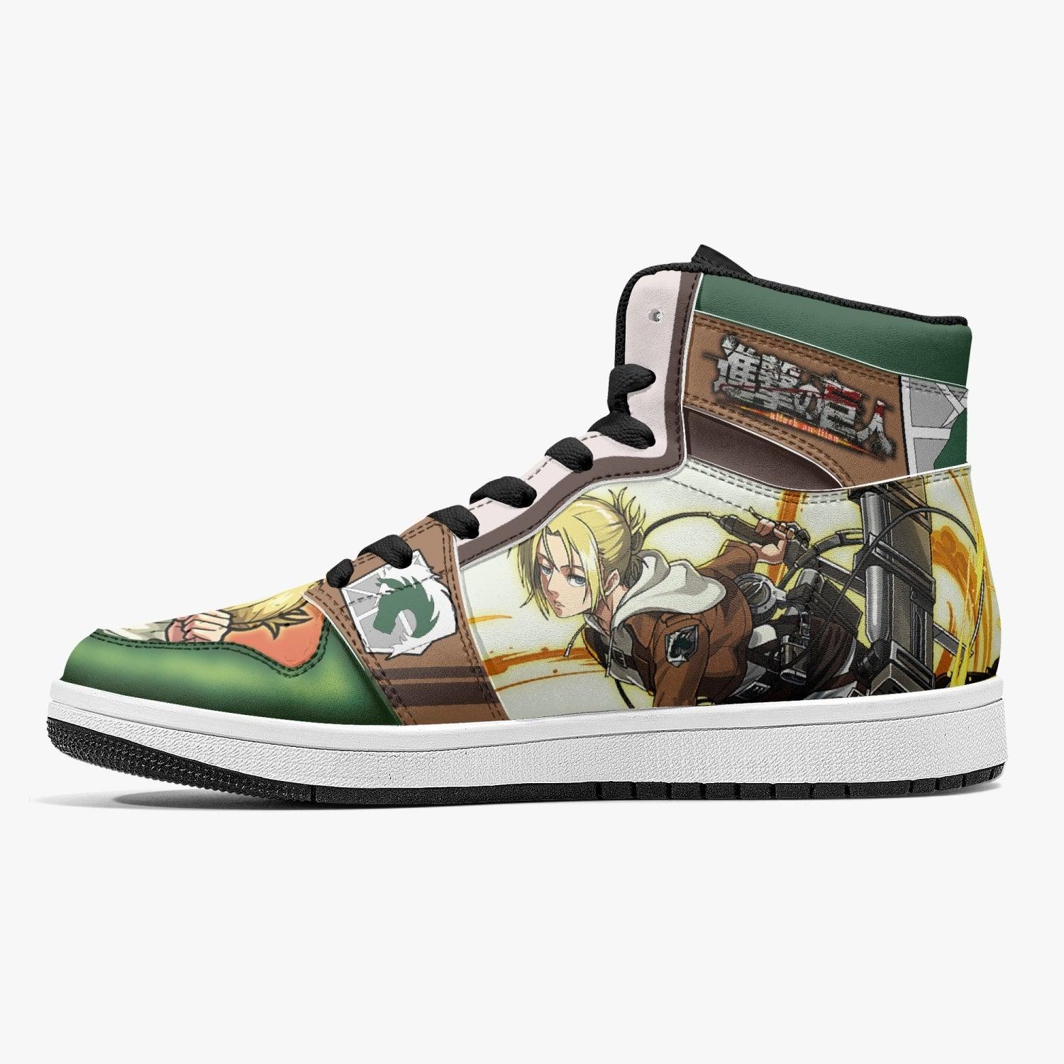 Morukai "Annie Leonhart Military Police Shingeki no Kyojin Mid 1 Basketball Shoes