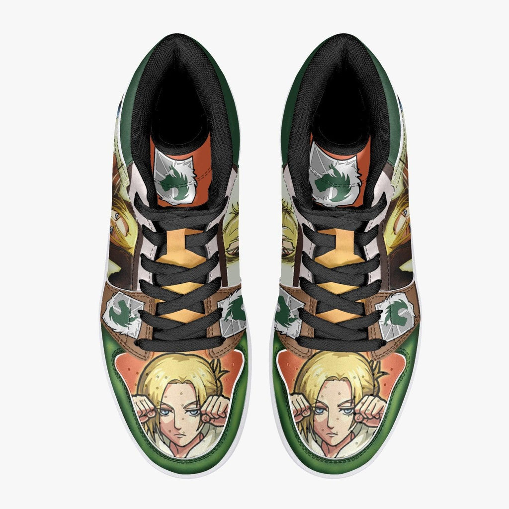 Morukai "Annie Leonhart Military Police Shingeki no Kyojin Mid 1 Basketball Shoes