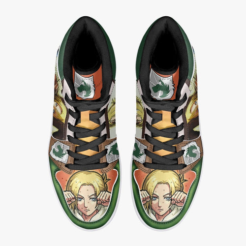 Morukai "Annie Leonhart Military Police Shingeki no Kyojin Mid 1 Basketball Shoes