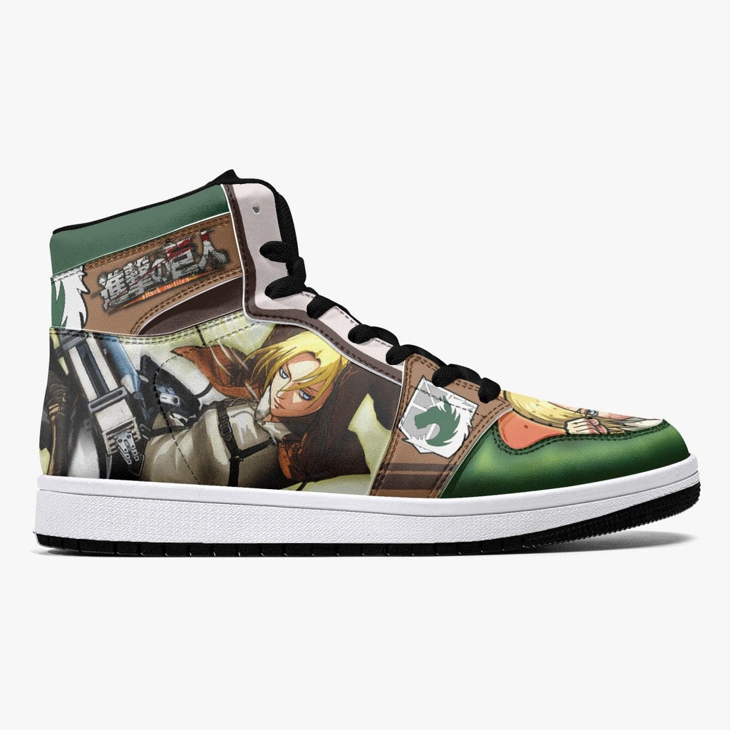 Morukai "Annie Leonhart Military Police Shingeki no Kyojin Mid 1 Basketball Shoes