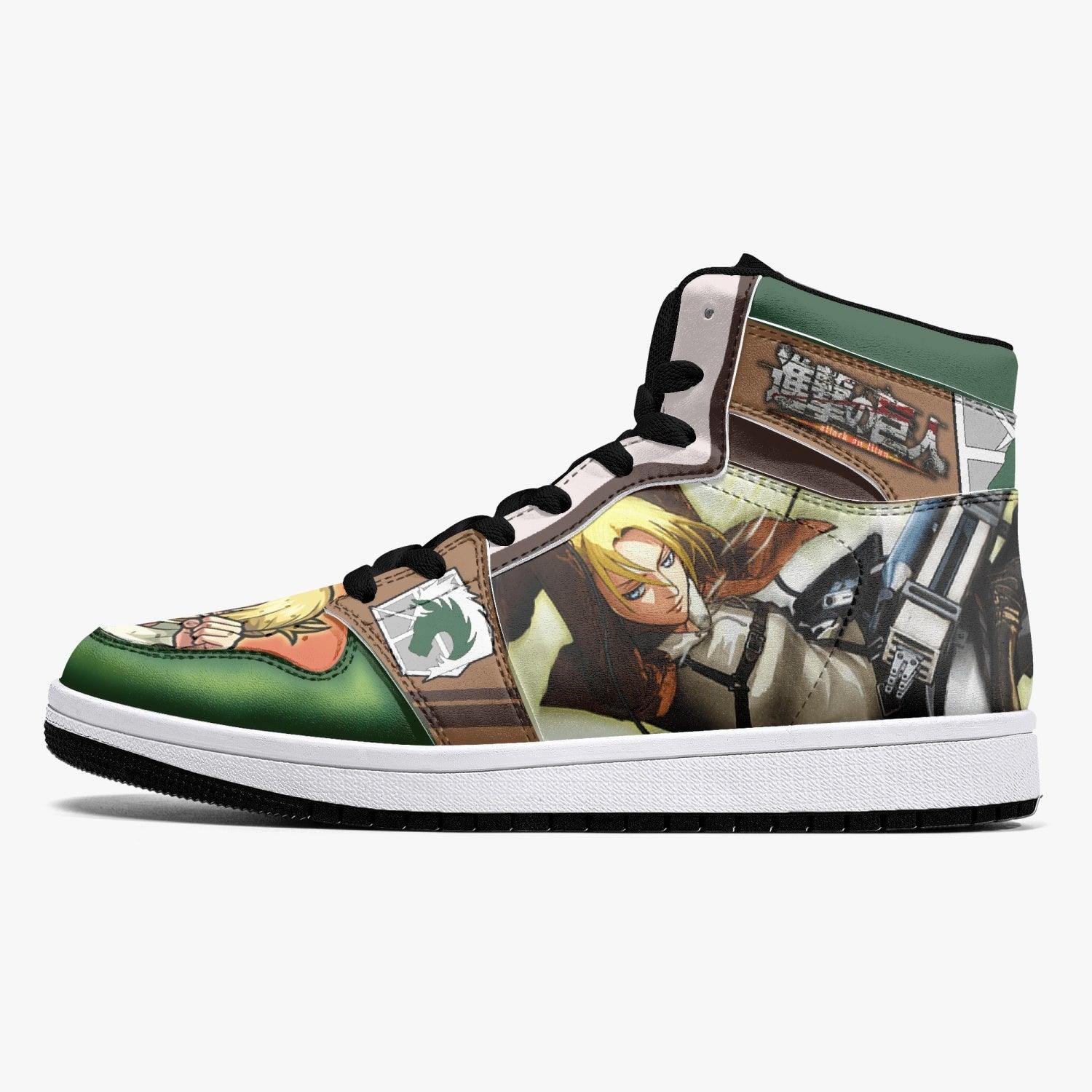 Morukai "Annie Leonhart Military Police Shingeki no Kyojin Mid 1 Basketball Shoes