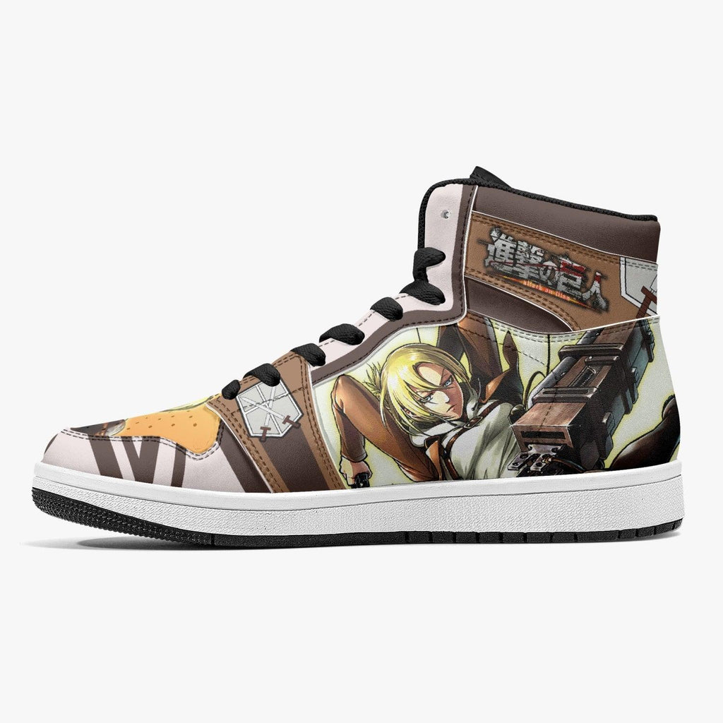 Morukai "Annie Leonhart Training Corps Attack on Titan Mid 1 Basketball Shoes