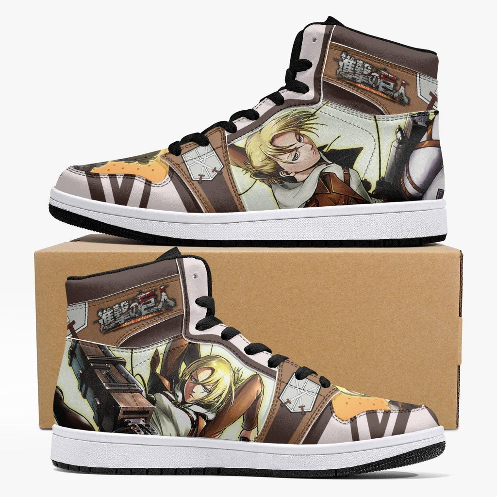 Morukai "Annie Leonhart Training Corps Attack on Titan Mid 1 Basketball Shoes