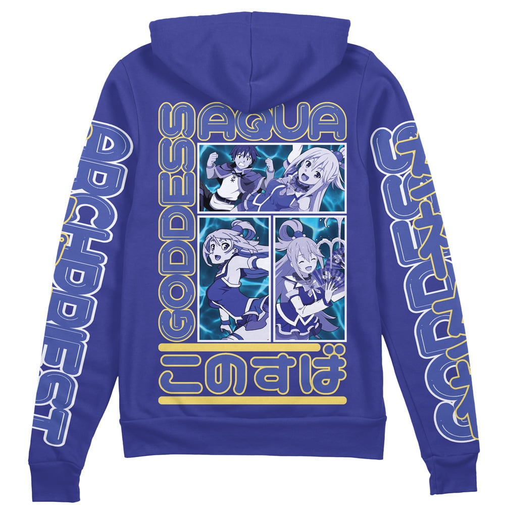 Morukai "Aqua Konosuba Streetwear Zip Hoodie Jacket
