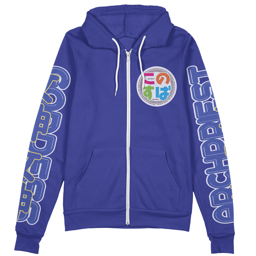 Morukai "Aqua Konosuba Streetwear Zip Hoodie Jacket