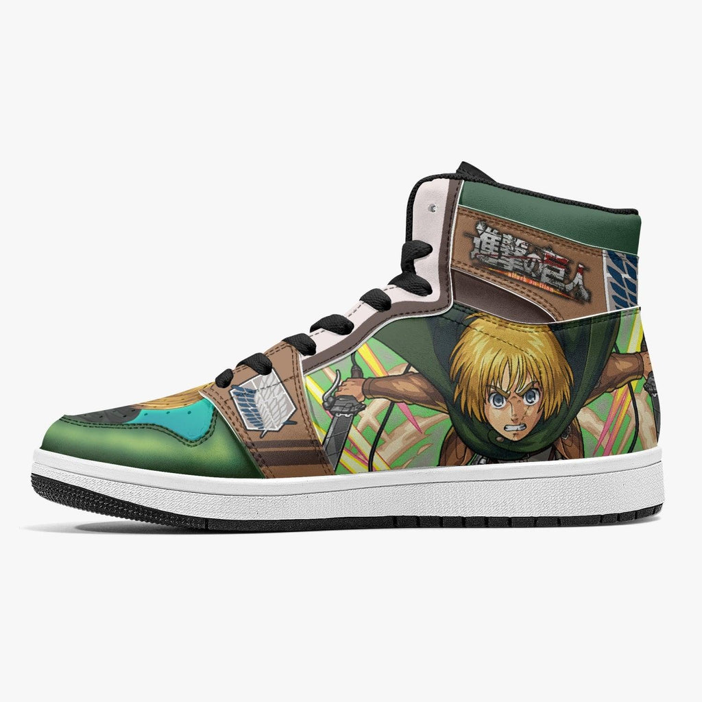 Morukai "Armin Arlert Survey Corps Shingeki no Kyojin V2 Mid 1 Basketball Shoes