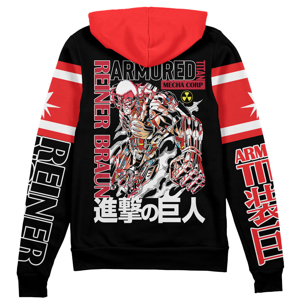 Morukai "Armored Titan Attack on Titan Streetwear Zip Hoodie Jacket