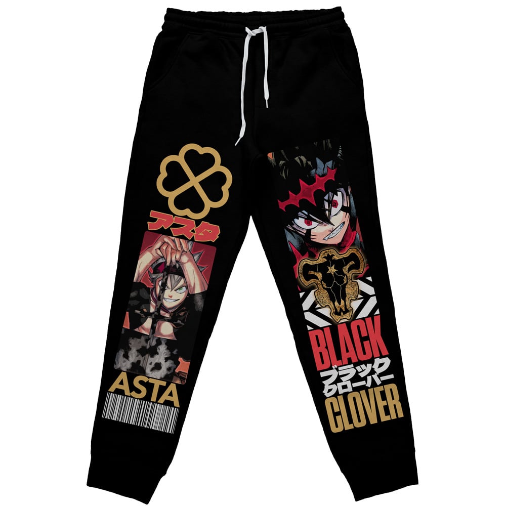 Morukai "Asta V2 Black Clover Streetwear Sweatpants