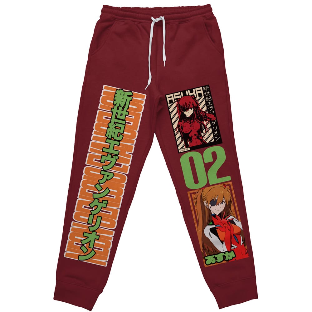 Morukai "Asuka Langley Sohryu x Eva 02 Neon Genesis Evangelion Streetwear Sweatpants
