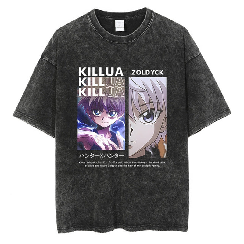 Morukai "Killua Zoldyck" Hunter x Hunter Vintage Washed Oversized T-Shirt
