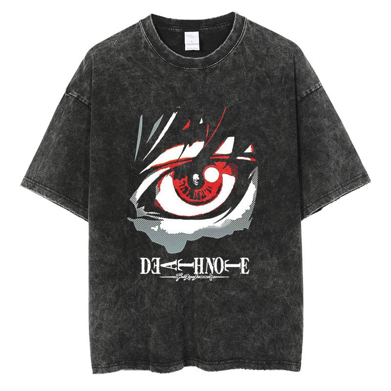 Morukai "Light Yagami" Death Note Vintage Washed Oversized T-Shirt