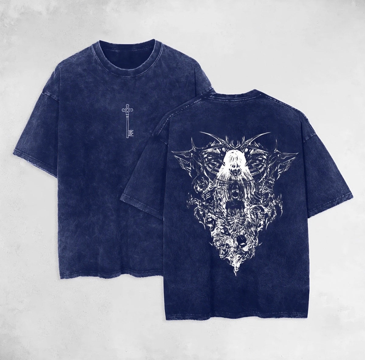 Morukai "Ymir Fritz Founding Titan" Attack on Titan Vintage Washed Oversized T-Shirt