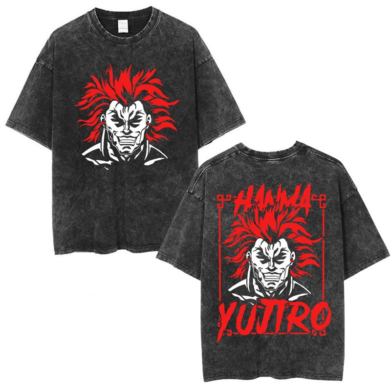 Morukai "Yujiro Hanma" Baki Hanma Vintage Washed Oversized T-Shirt