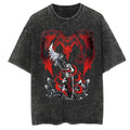 Morukai "Asta" Black Clover Vintage Washed Oversized T-Shirt