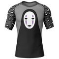 Morukai "No Face" Spirited Away Short Sleeve Rash Guard Compression Shirt