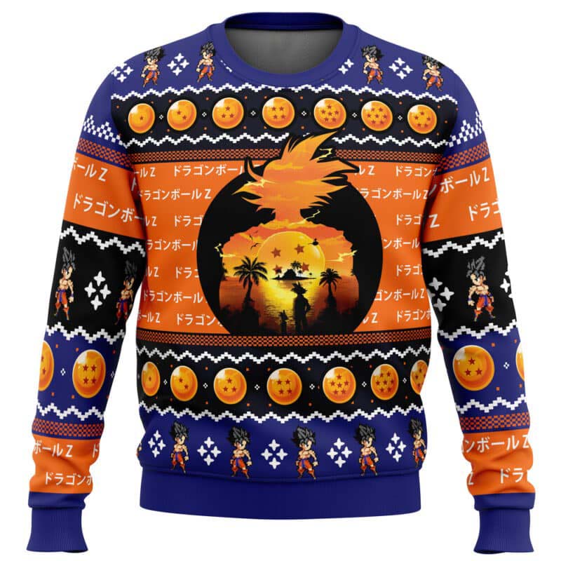 Morukai "Beautiful Sunset Dragon Ball Z Ugly Sweater