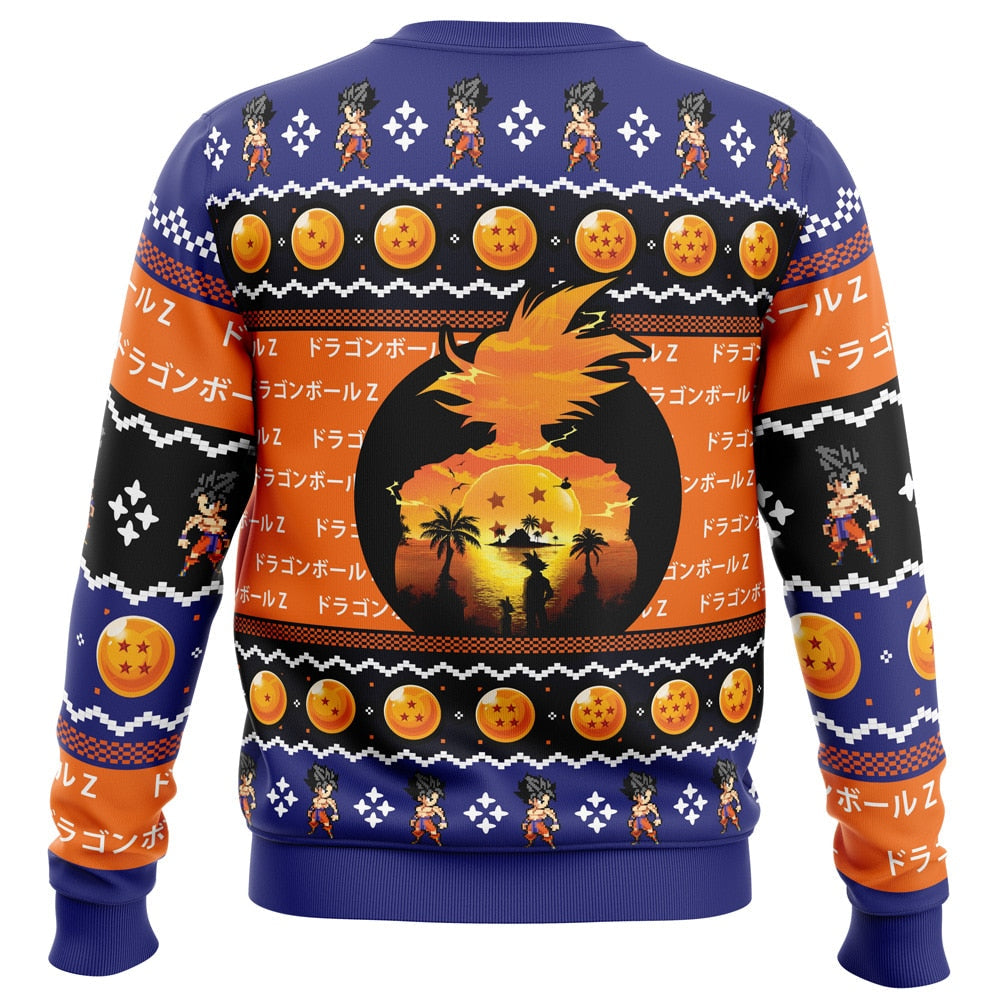 Morukai "Beautiful Sunset Dragon Ball Z Ugly Sweater