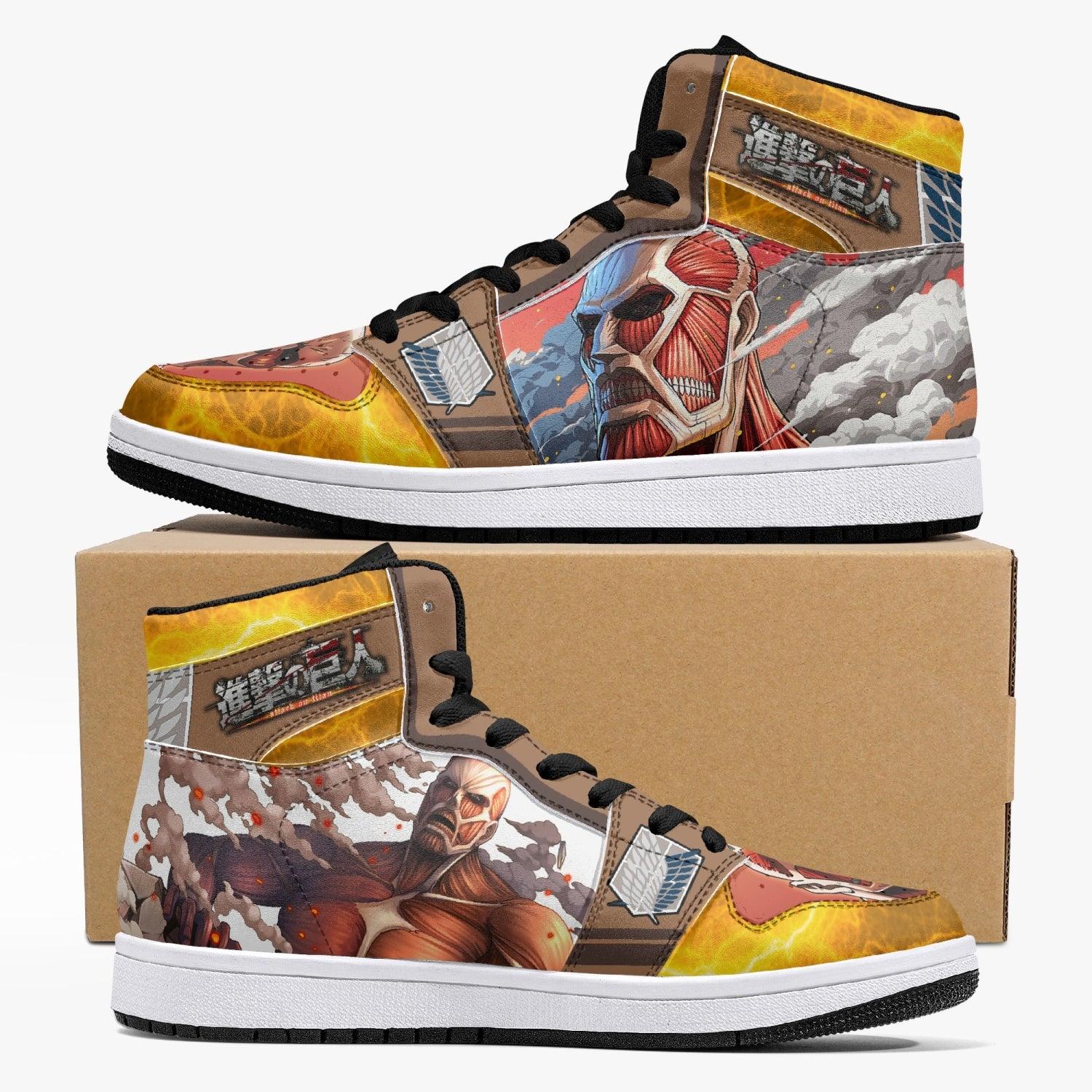 Morukai "Bertholdt Hoover Colossal Titan Shingeki no Kyojin Mid 1 Basketball Shoes