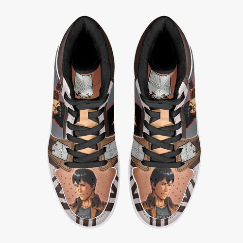 Morukai "Bertholdt Hoover Training Corps Shingeki no Kyojin Mid 1 Basketball Shoes