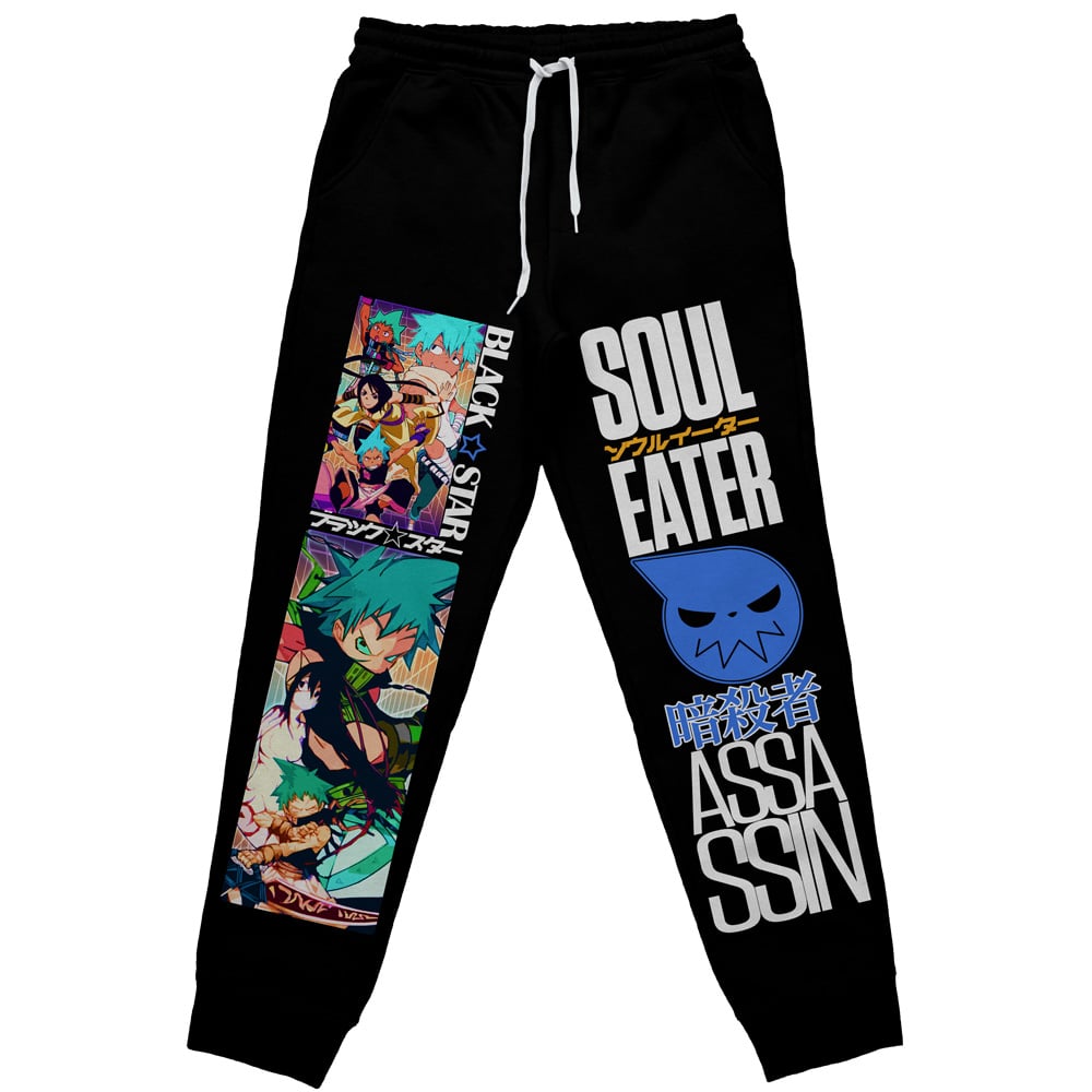 Morukai "Black Star Soul Eater Streetwear Sweatpants