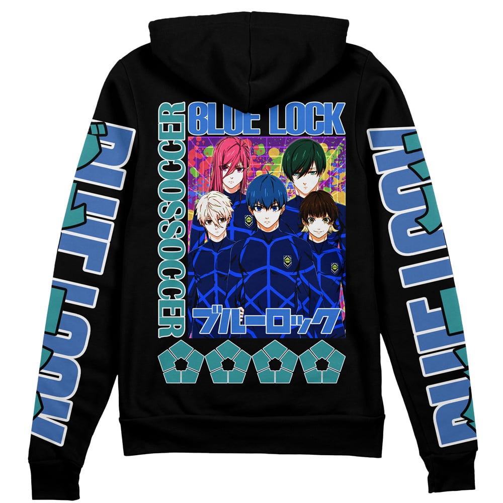Morukai "Blue Lock Eleven Core" Blue Lock Streetwear Zip Hoodie Jacket