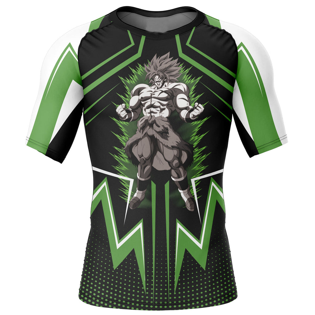 Morukai "Broly Dragon Ball Z Short Sleeve Rash Guard Compression Shirt