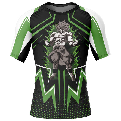 Morukai "Broly Dragon Ball Z Short Sleeve Rash Guard Compression Shirt