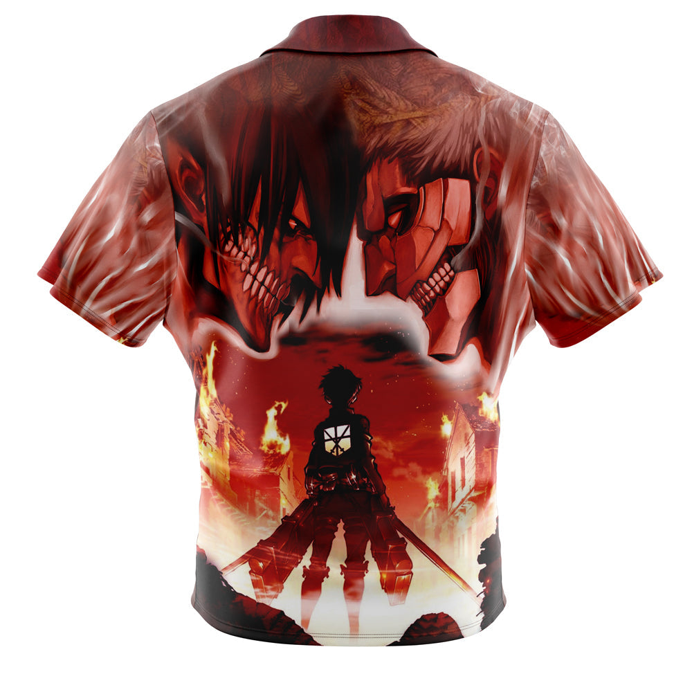 Morukai "Burning" Attack on Titan Hawaiian Shirt