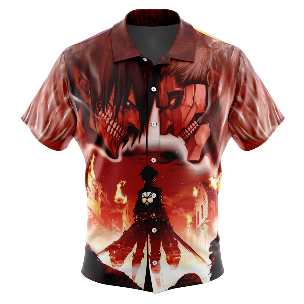 Morukai "Burning" Attack on Titan Hawaiian Shirt