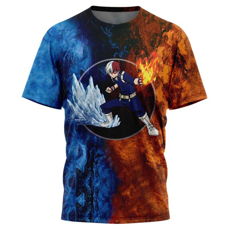 Morukai "Fire & Ice Shoto" My Hero Academia AOP T-Shirt