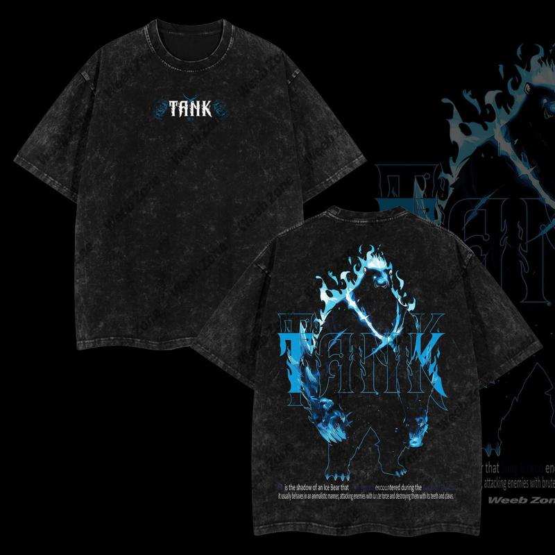 Morukai "Tank" Solo Leveling Vintage Washed Oversized T-Shirt