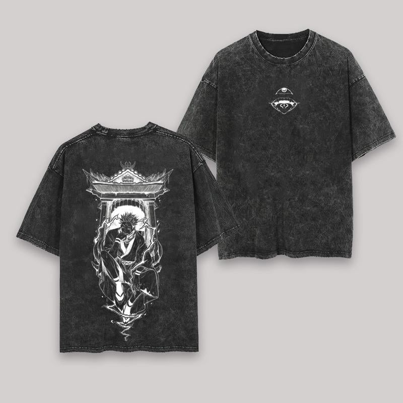 Morukai "Ryomen Sukuna Domain Expansion" Jujutsu Kaisen Vintage Washed Oversized T-Shirt