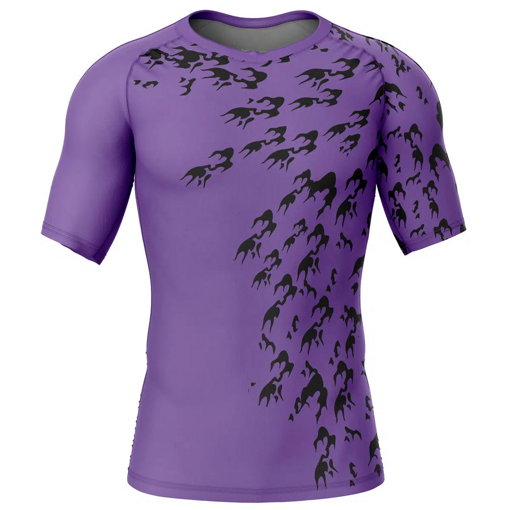 Morukai "Curse Mark Naruto Short Sleeve Rash Guard Compression Shirt