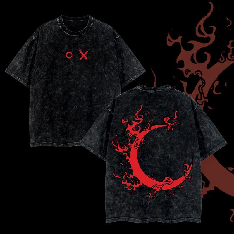 Morukai "Benimaru Shinmon Sun Wheel" Fire Force Vintage Washed Oversized T-Shirt
