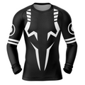 Morukai "Sukuna White Marks Jujutsu Kaisen Long Sleeve Rash Guard Compression