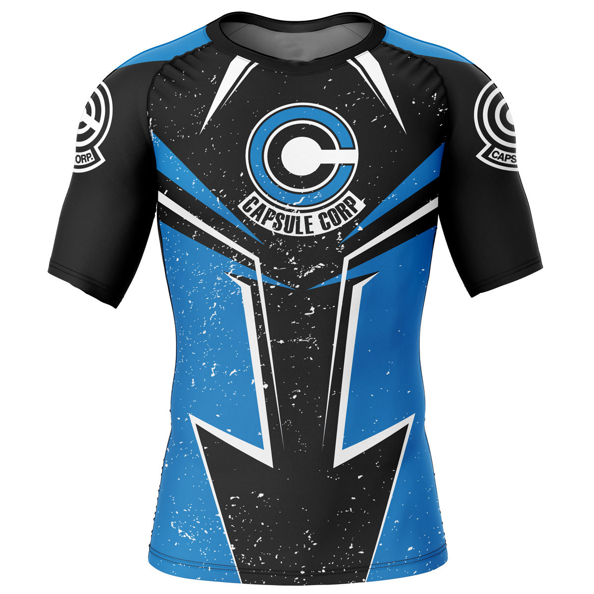 Morukai "Capsule Corp Dragon Ball Z Short Sleeve Rash Guard Compression Shirt