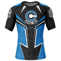 Morukai "Capsule Corp Dragon Ball Z Short Sleeve Rash Guard Compression Shirt