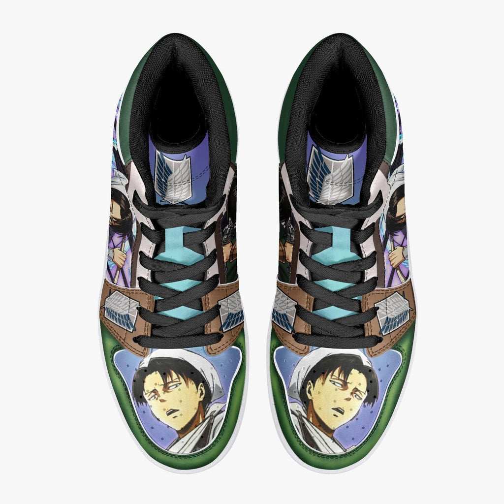 Morukai "Captain Levi Cleaner Shingeki no Kyojin Mid 1 Basketball Shoes