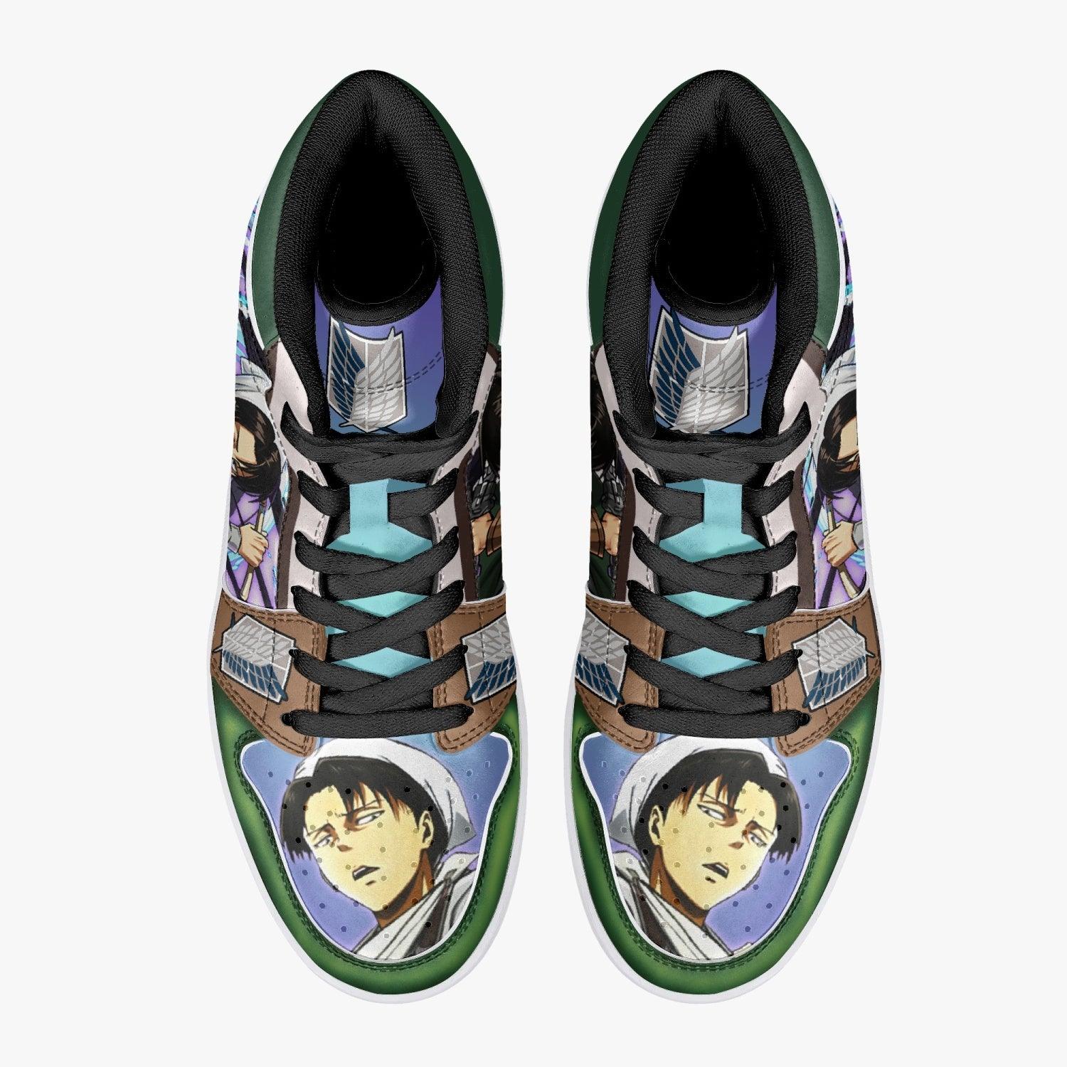 Morukai "Captain Levi Cleaner Shingeki no Kyojin Mid 1 Basketball Shoes
