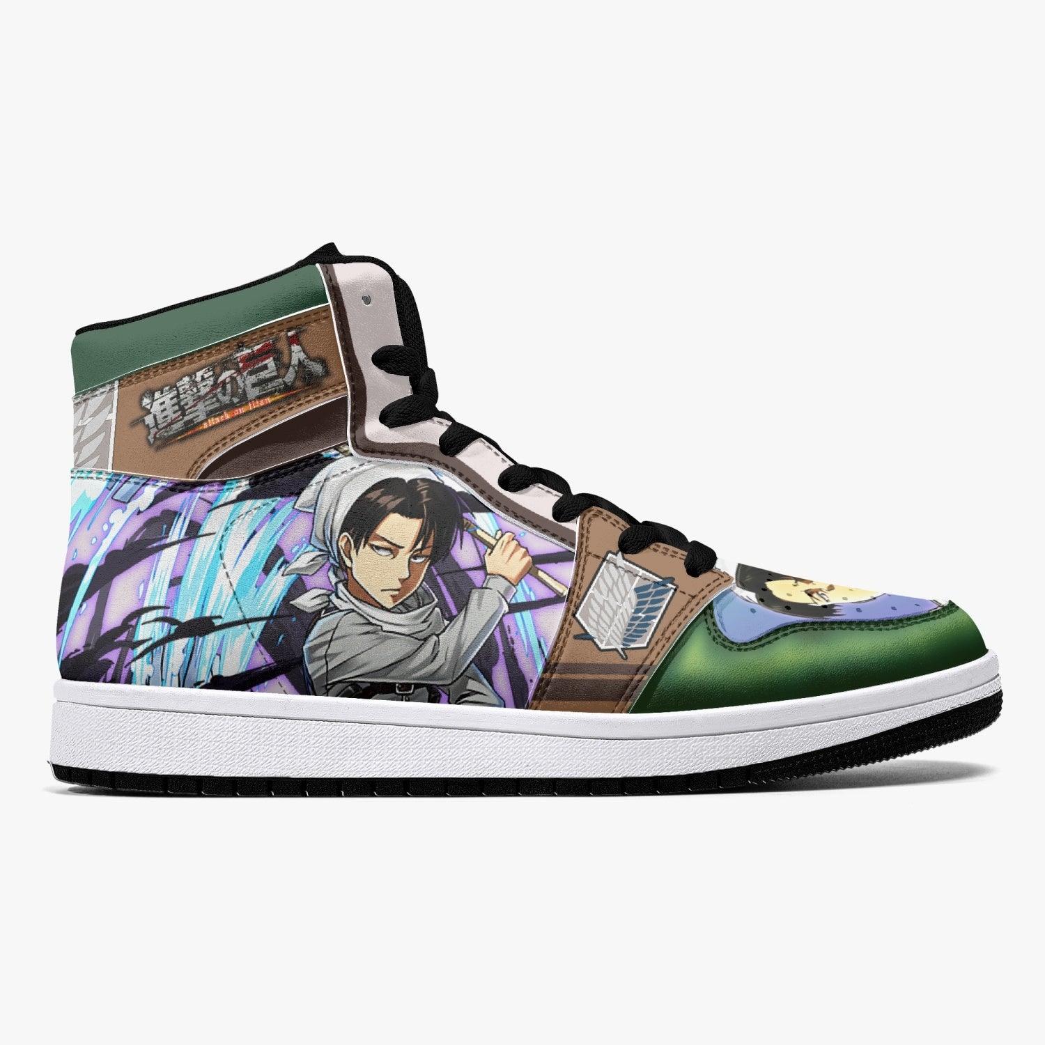 Morukai "Captain Levi Cleaner Shingeki no Kyojin Mid 1 Basketball Shoes