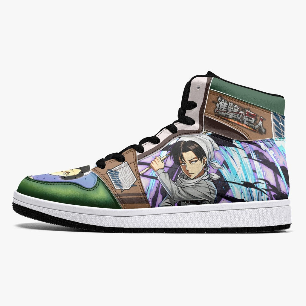 Morukai "Captain Levi Cleaner Shingeki no Kyojin Mid 1 Basketball Shoes