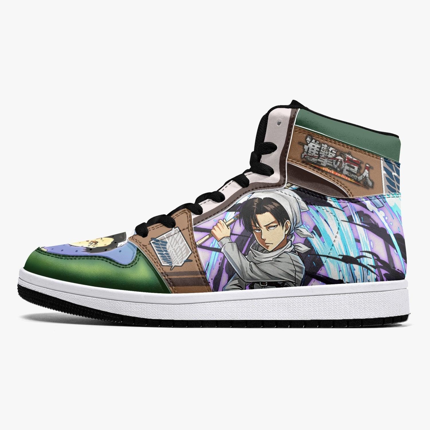 Morukai "Captain Levi Cleaner Shingeki no Kyojin Mid 1 Basketball Shoes