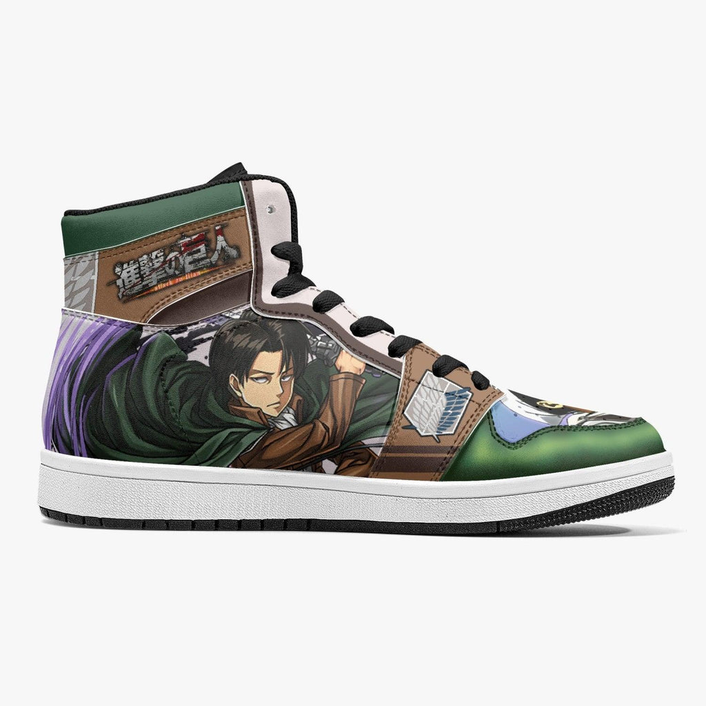 Morukai "Captain Levi Cleaner Shingeki no Kyojin Mid 1 Basketball Shoes