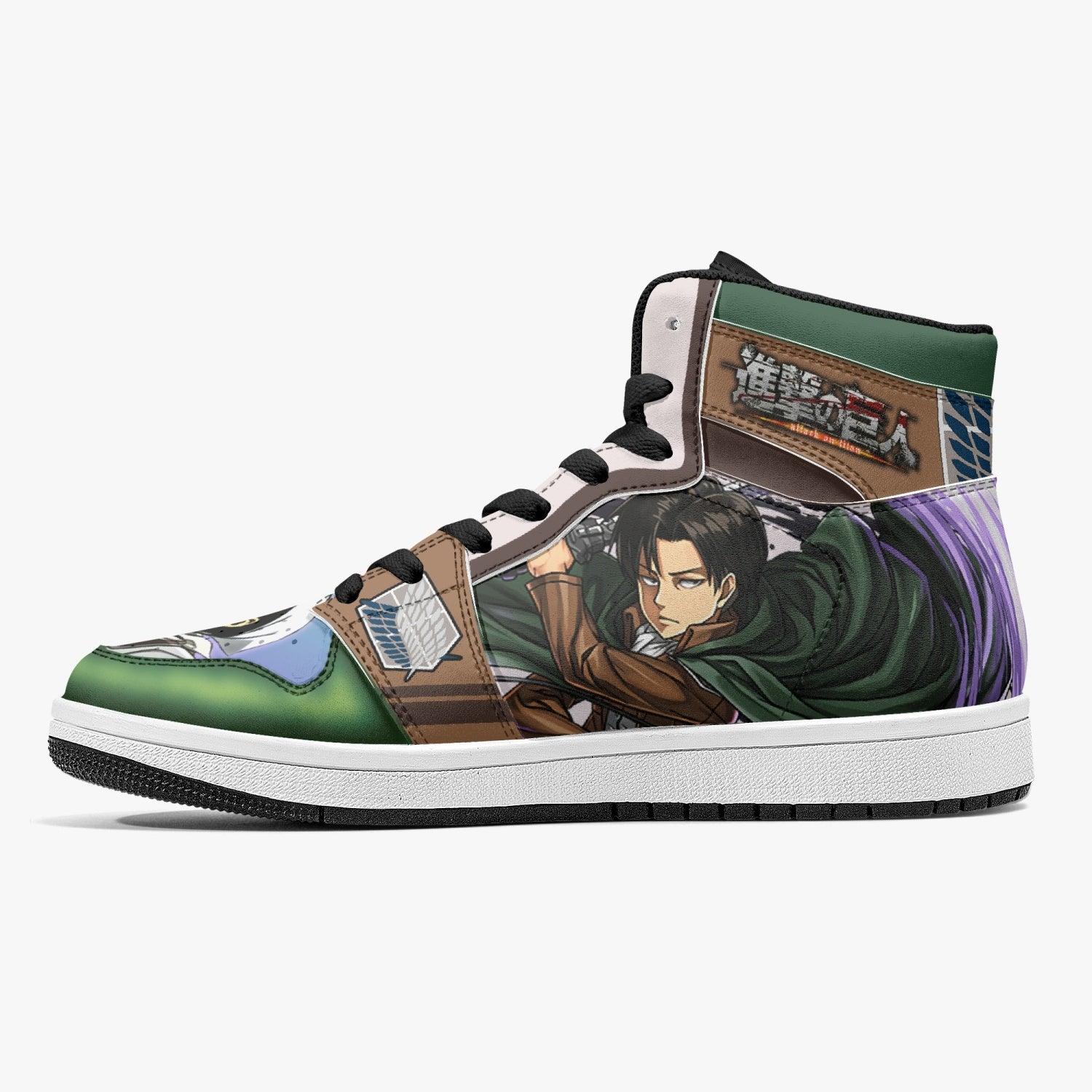 Morukai "Captain Levi Cleaner Shingeki no Kyojin Mid 1 Basketball Shoes