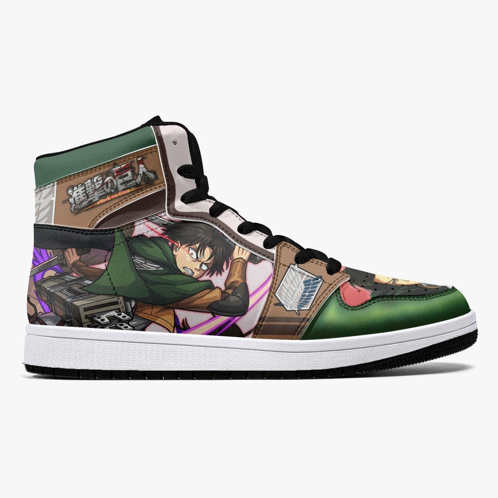 Morukai "Captain Levi Shingeki no Kyojin Mid 1 Basketball Shoes