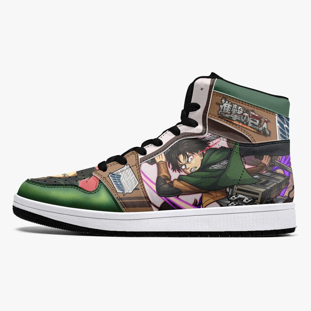 Morukai "Captain Levi Shingeki no Kyojin Mid 1 Basketball Shoes
