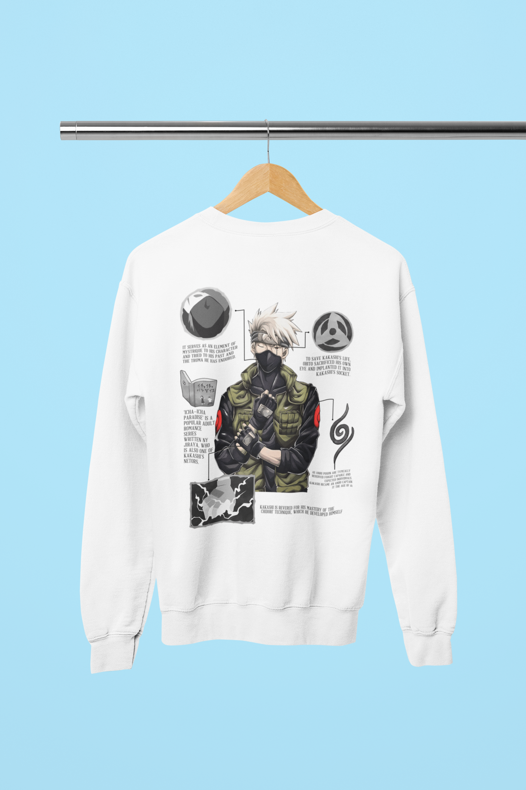 Morukai "Kakashi Hatake Copy Ninja" Naruto Unisex Sweatshirt