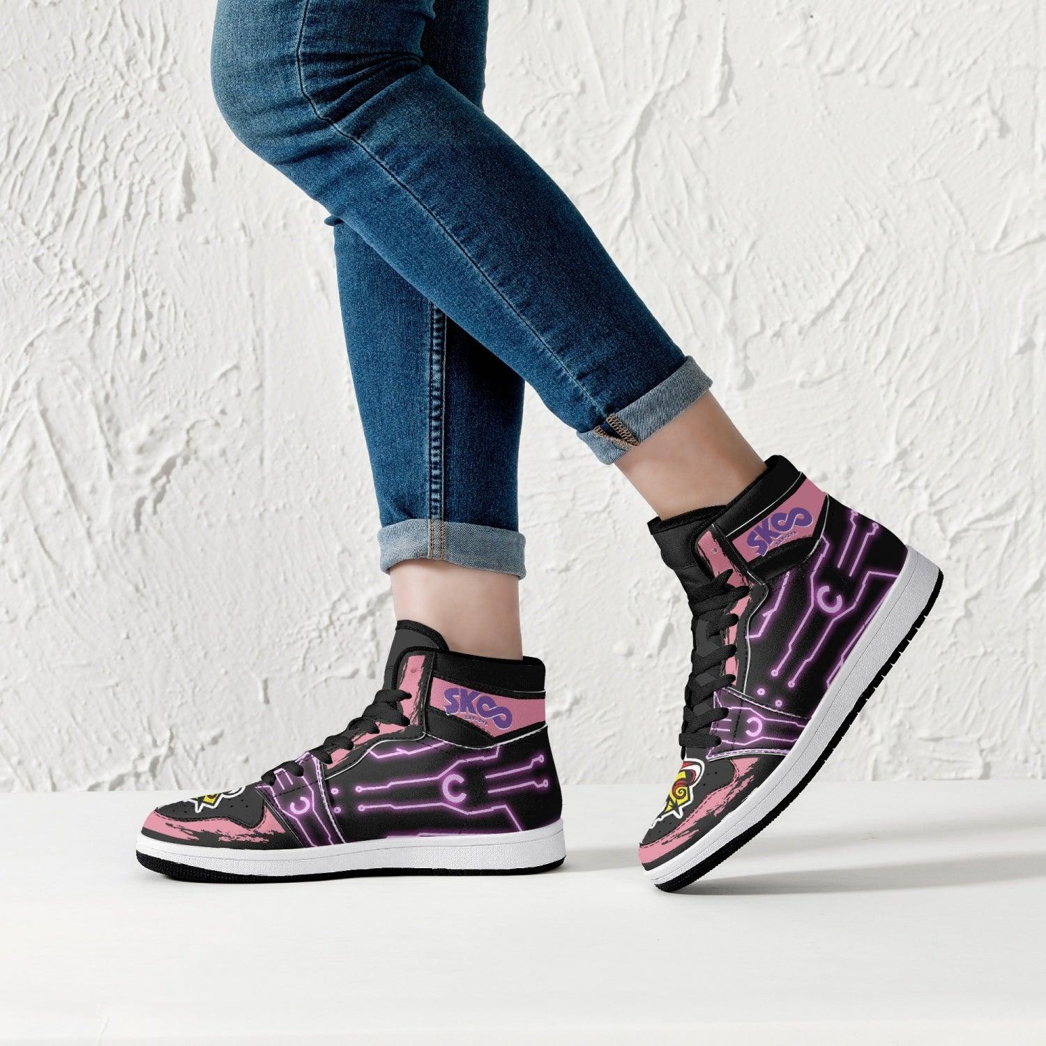 Morukai "Cherry Blossom SK8 the Infinity Mid 1 Basketball Shoes