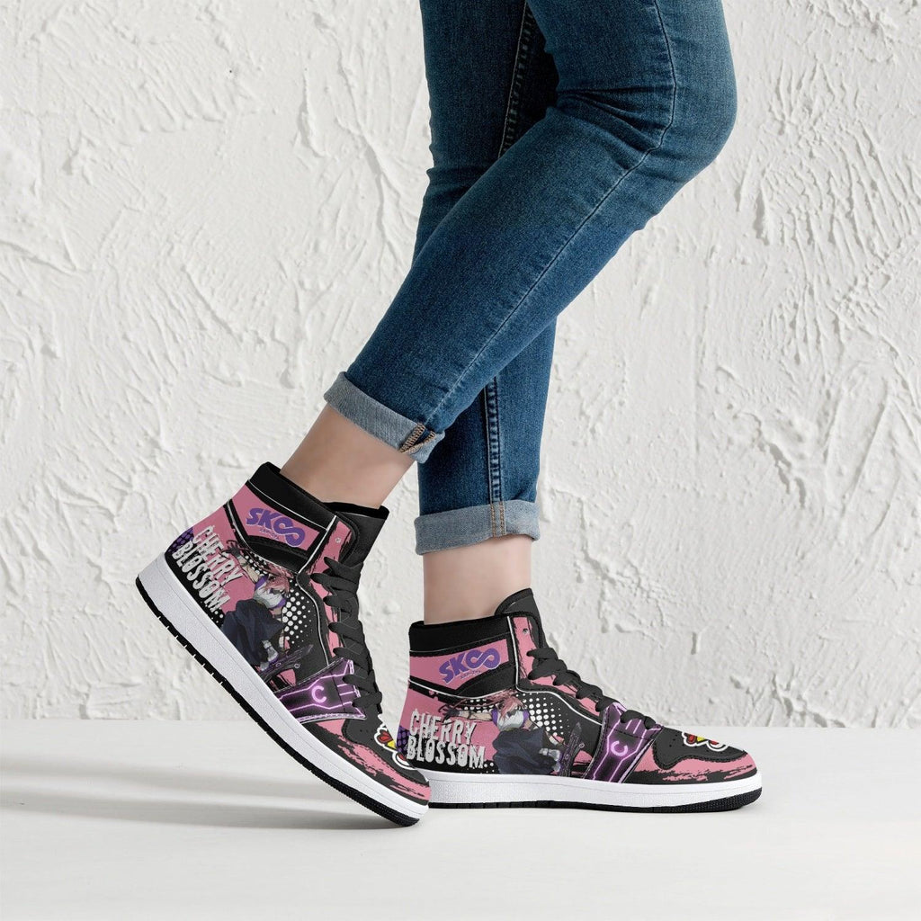 Morukai "Cherry Blossom SK8 the Infinity Mid 1 Basketball Shoes